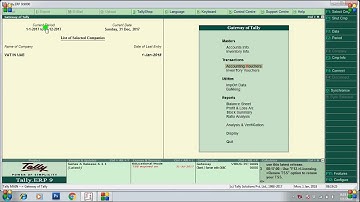 Change Financial Year in Tally ERP9