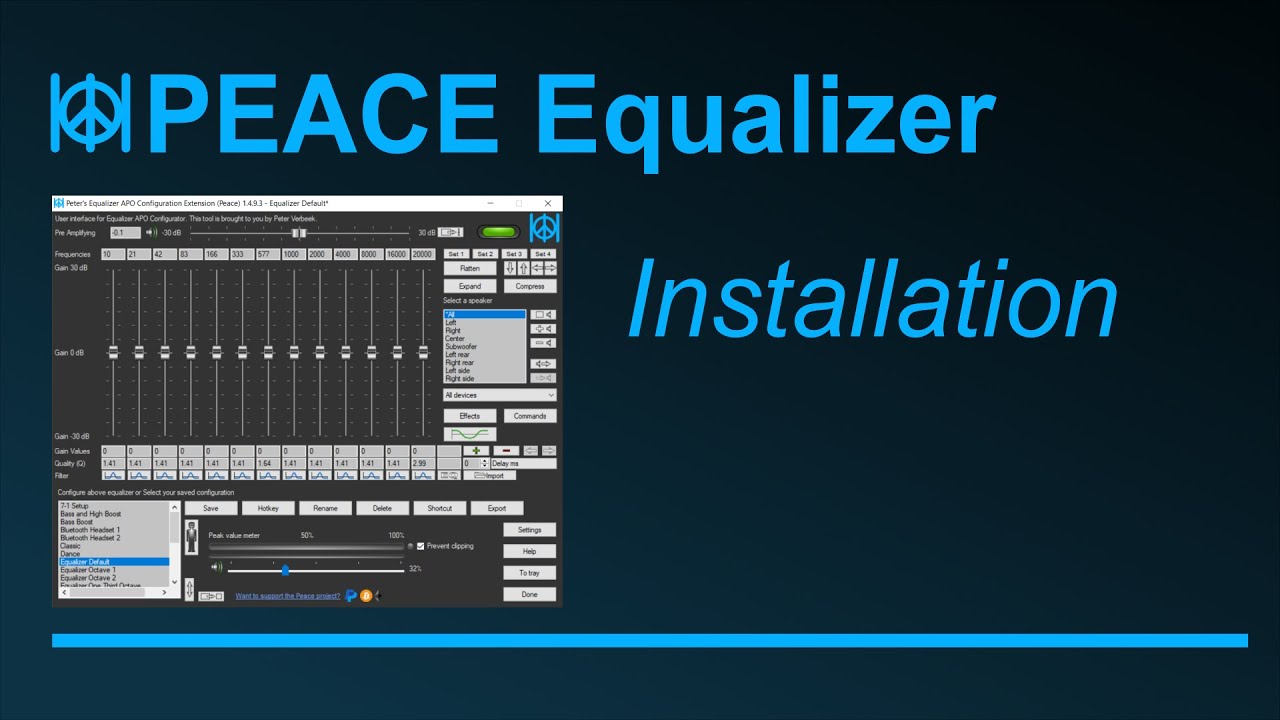 Peace equalizer interface