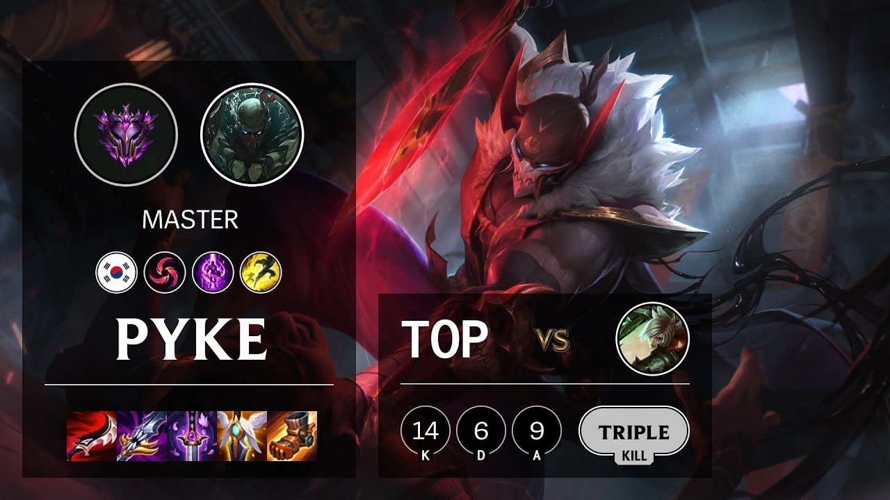 Pyke Top vs Riven - KR Master Patch 10.24