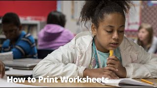 Full How to Print Worksheets Update