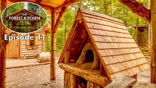 Wooden Roof Shelter | The FOREST KITCHEN | Off Grid Log Cabin Build | Ep.11 S1