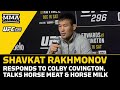 Shavkat Rakhmonov Explains Horse Meat &amp; Horse Milk Diet | UFC 296 | MMA Fighting