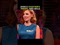 Jessica Chastain can defeat the enemy with a single move#funny #talkshow#dialogue #interview#comedy