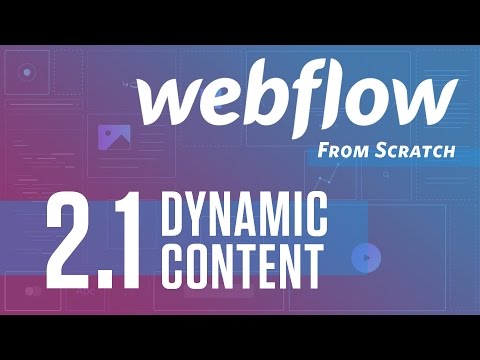 Webflow From Scratch – part 2.1 (Dynamic Content)