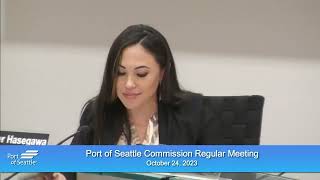 Regular Meeting Oct 24, 2023  The Port of Seattle Commission