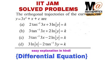 11. IIT JAM SOLVED QUESTION PAPER MATHEMATICS || DIFFERENTIAL EQUATION