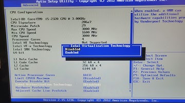How to enable Intel Virtualization Technology from BIOS.