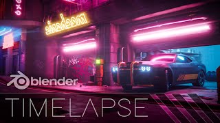 Blender Timelapse - Cyberpunk 2077 Environment