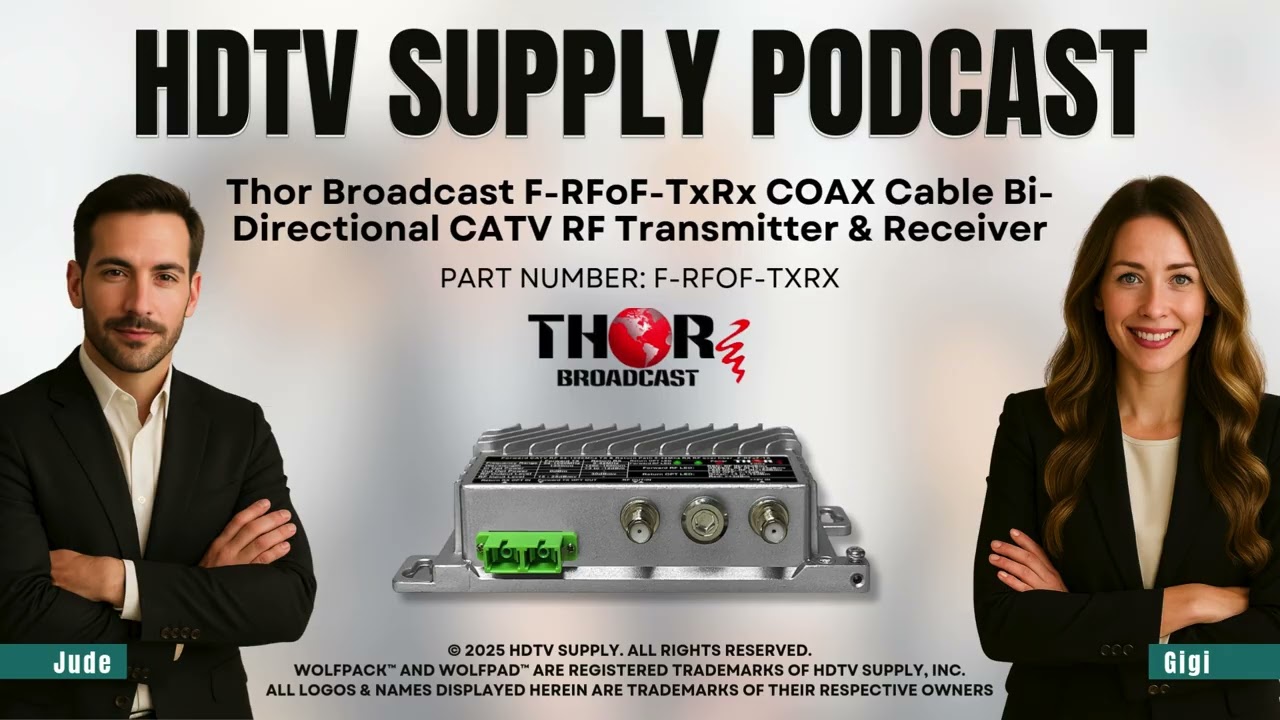 Thor Broadcast F-RFoF-TxRx COAX Cable Bi-Directional CATV RF Transmitter & Receiver
