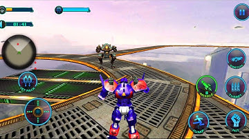 Monster Truck Robot Transform Battle - Impossible Track #2 - Android Gameplay FHD