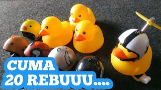 IMUT LUCU BEBEK KUNING HELM BALING MOBIL SEPEDA MOTOR LED