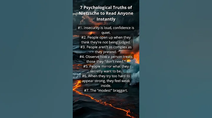 7 Psychological Truths of Nietzsche to Read Anyone Instantly #darkpsychology  #psycholgyfacts