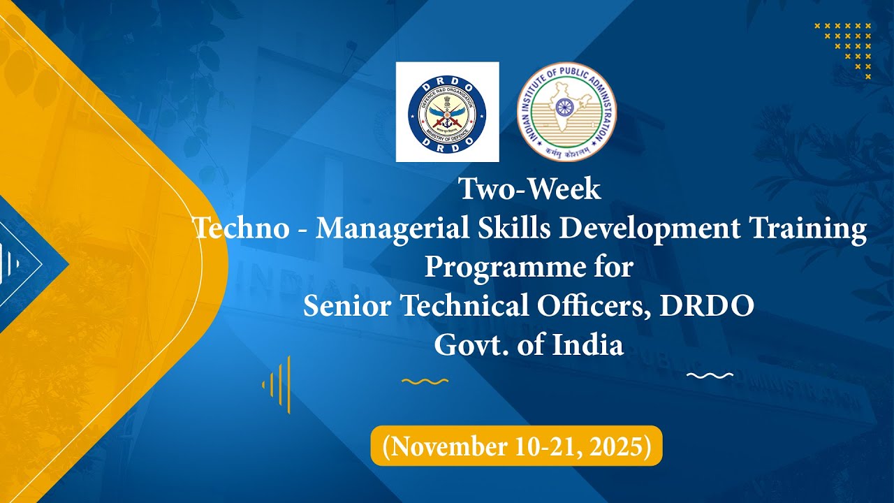 Программа развития управленческих навыков для старших технических специалистов, DRDO | IIPA