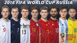 PES 2018 FIFA WORLD CUP Russia | All Kits Nationals Team