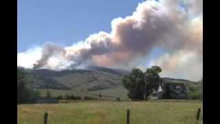 Raw video of a fire burning near Pony, MT on June 24, 2012