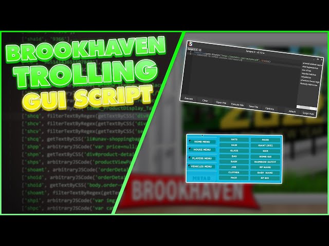 ROBLOX Brookhaven RP, Script GUI Hack, BEST GUI