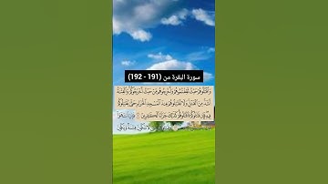 سورة البقرة من  (191 - 192) | القارئ الشيخ: سعد الغامدي