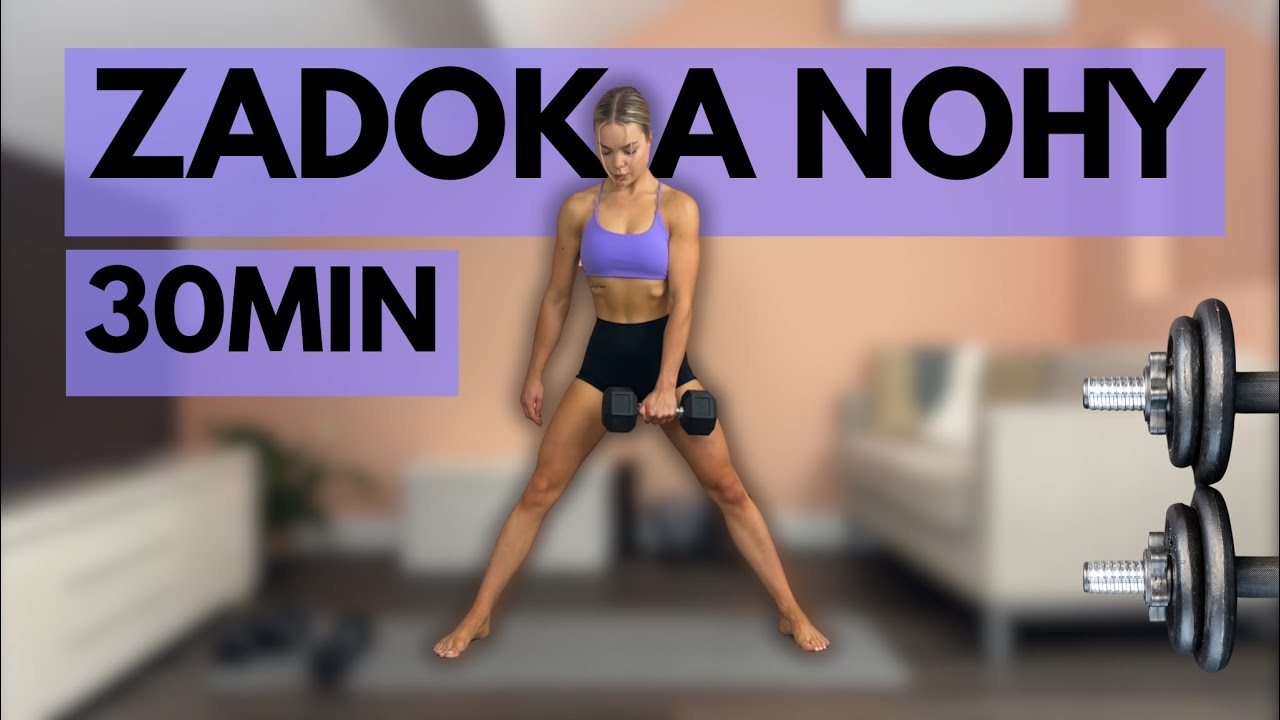 ZADOK A NOHY DOMA S ČINKAMI | Silový tréning pre ženy (30 MIN)