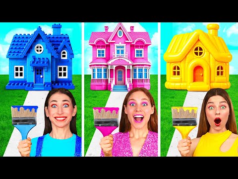 One Colored House Challenge | Funny Situations