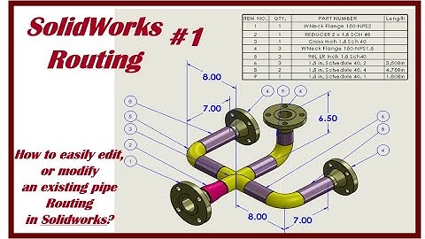 ⚡ How to easily edit modify pipe routing in #solidworks