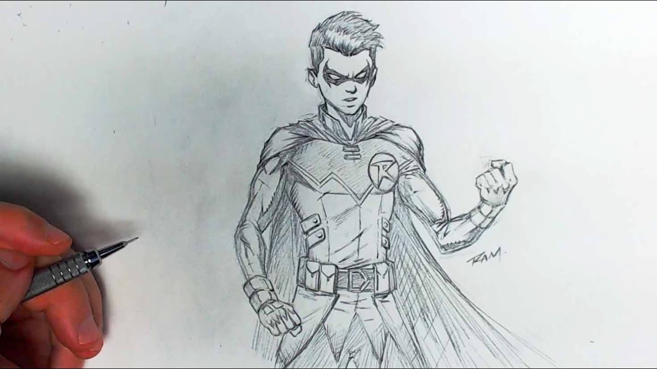 Drawing Robin Traditional Art on Sketchbook Paper