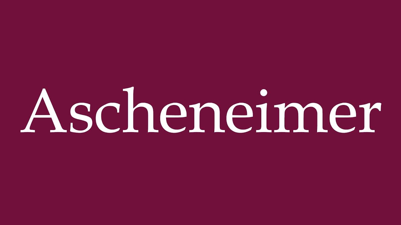 How to Pronounce ''Ascheneimer'' (Ash bucket) Correctly in German – Correct Pronunciation