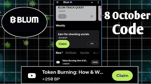 Token Burning How & Why Blum Code Today | Token Burning Blum New Video Code 7 October Video Keyword