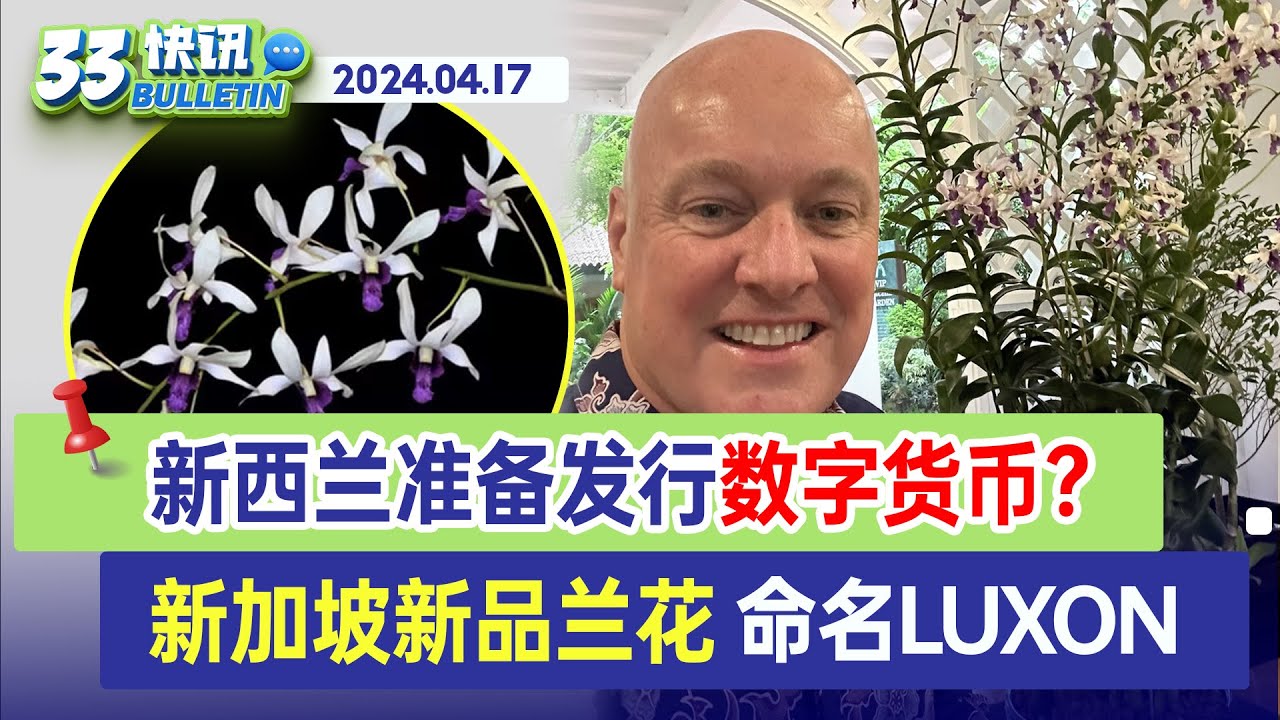 新西兰也要发行数字货币了！| 新西兰总理约新加坡网红觅食 | 巴黎奥运会 第一棒圣火传递正式开始！ | 33新闻快讯