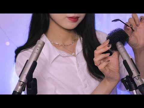 ASMR 오늘 밤, 당신의 귀를 괴롭힙니다💛 까끌까끌, 쓱싹쓱싹, 귀청소, 👄소리, 탭핑, 스크류 브러쉬, 솜털 등