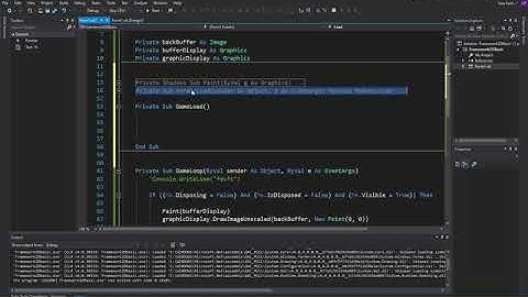 VBGM104 - VB.NET Setting Up the Work Flow of the Game Framework