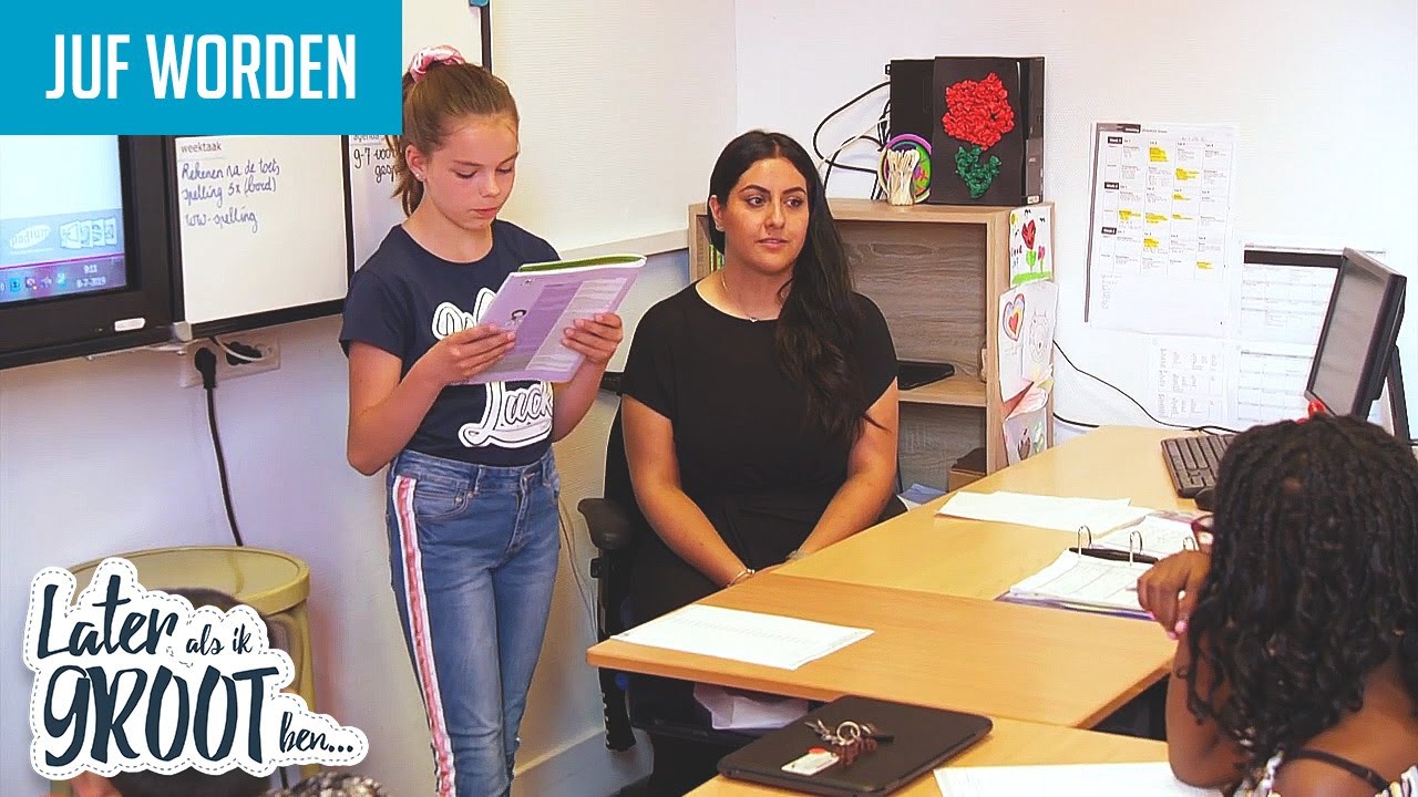 WERKEN MET KINDEREN LIJKT LUANA LEUK. DAG WERKEN ALS BASISSCHOOL JUF | Later als ik groot ben (RTL4)