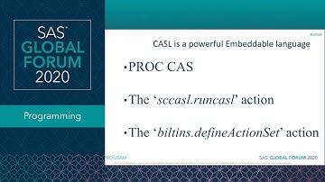 CASL, a Language Specifically Designed for Interacting With SAS Viya