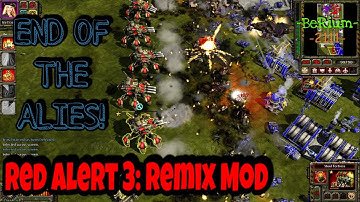 Red Alert 3 | Remix Mod - END OF THE ALLIES | Skirmish GamePlay 2 VS 4 at Epic Battle!