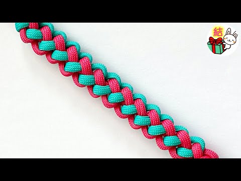 襤褸　編み紐 How to tie a two-color 