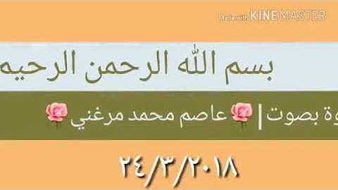 تلاوة بصوت | عاصم محمد ميرغني