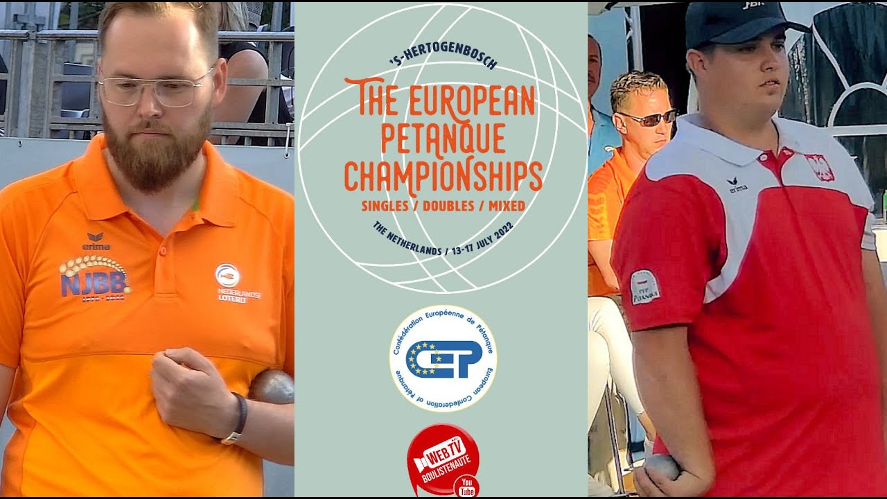 Miniature : Quart PAYS-BAS vs POLOGNE Championnat d'Europe tête-à-tête à pétanque 2022 au Pays-Bas