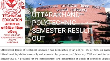 Uttarakhand Polytechnic Semester result out. ,, Check Result here.  #popular  #uttarakhand #viral
