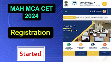 MAH MCA CET 2024 Registration Started | How to Fill the application form Details Explained by MDE