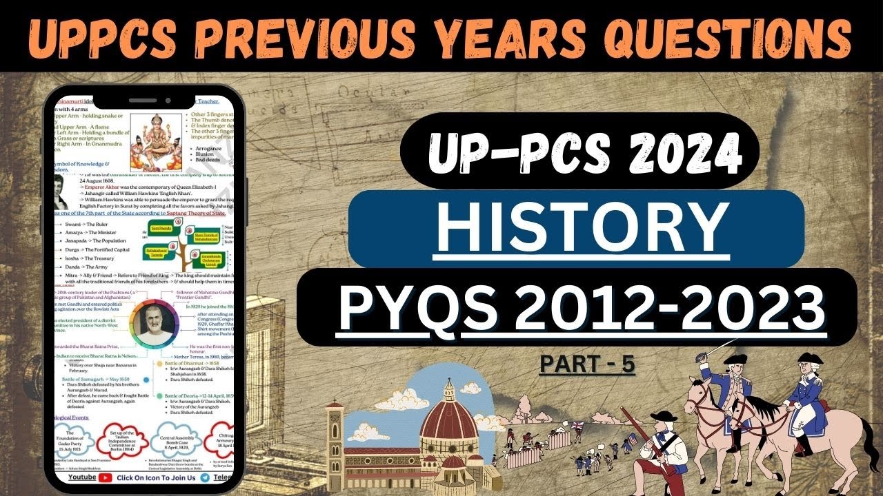 PCS 2024 uppsc uppcs previous year old question paper full History pyq ...
