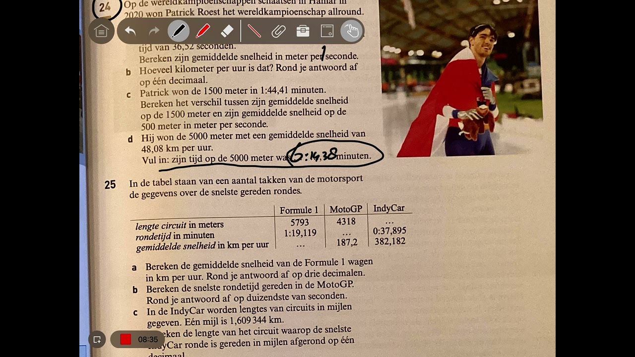5 Havo - wiskunde A 12.4 Tijden