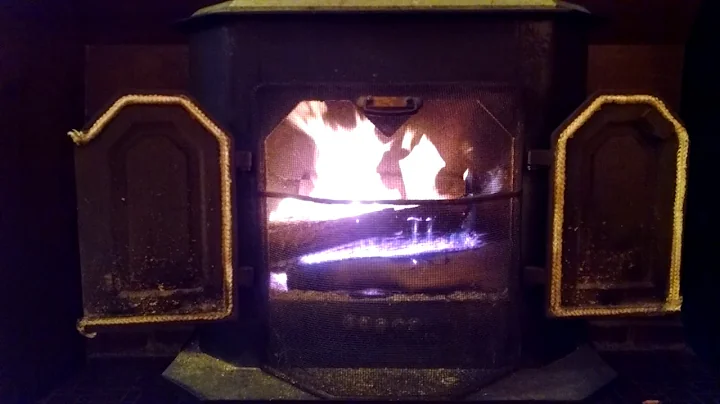 Garrison Wood Stove Burning in Fireplace Mode | Ma...