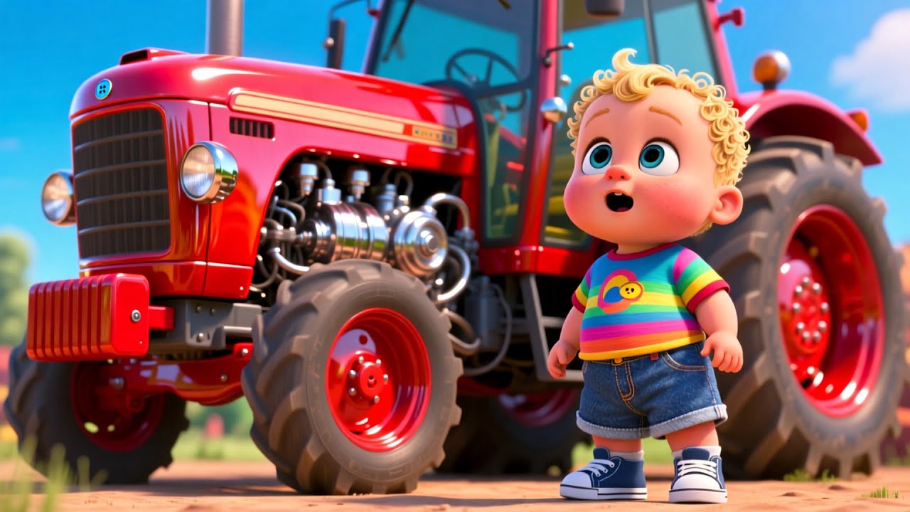 Farm Boom Boom Tractor 🚜🎵 | Fun Learning for Kids | Farm Animals and Numbers for Toddlers
