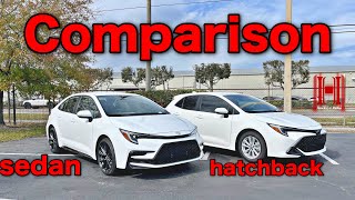 2024 Toyota Corolla Sedan se vs Corolla Hatchback se Comparison :All Specs +Test Drive