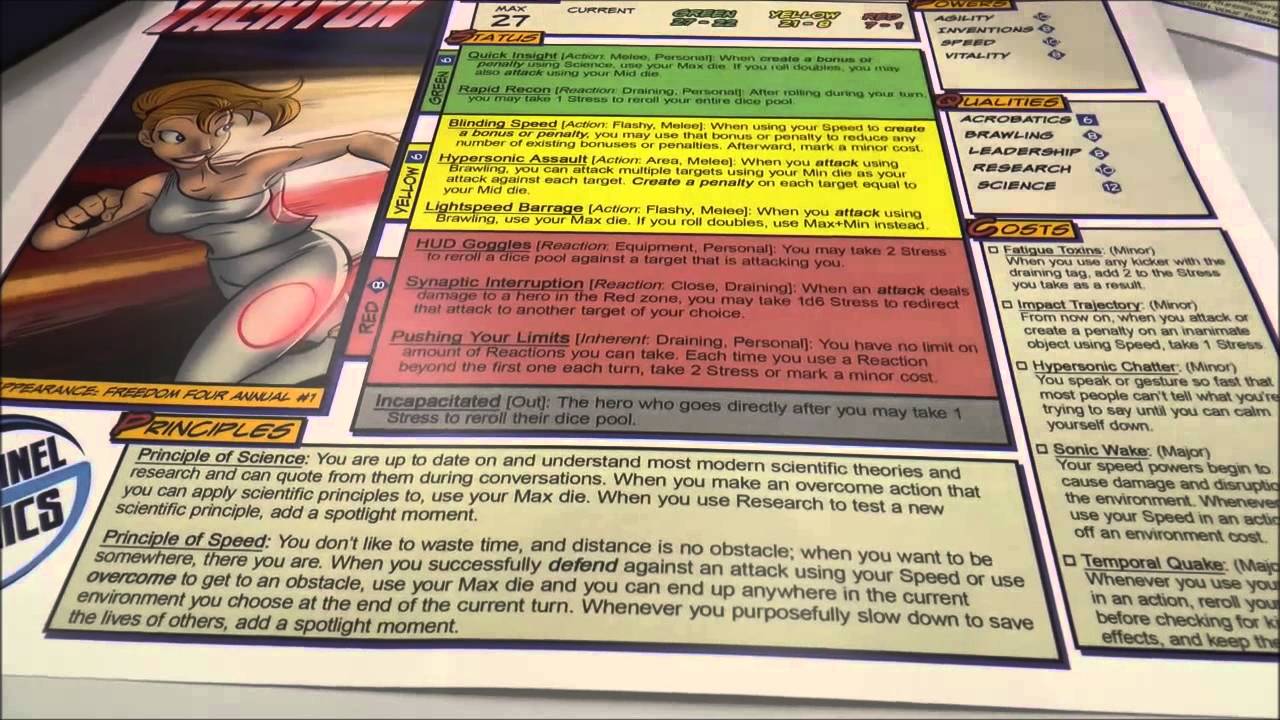 Sentinel Character Rpg Sentinel Comics RPG | Sentinels of the Multiverse