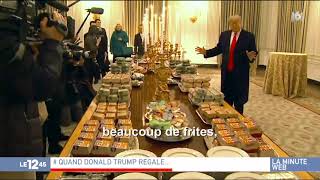 États-Unis : quand Trump régale ses invités avec des burgers et des pizzas