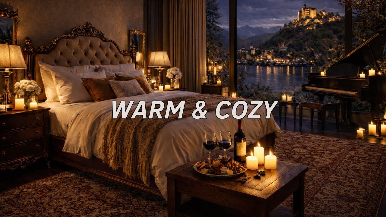 Fireplace Jazz & Blues on a Winter Night 🔥 Cozy Relaxing Sleep Ambience