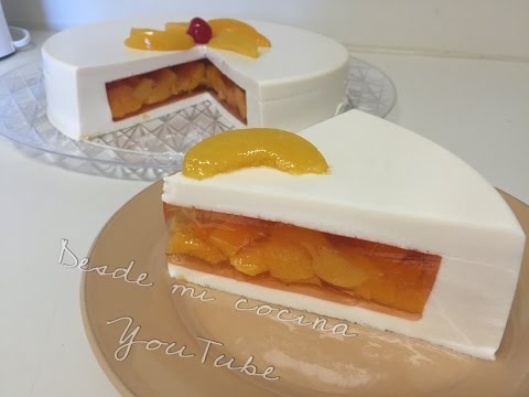 Gelatina de 3 Leches rellena de duraznos/Tres Leches JELLO with Peaches - DESDE MI COCINA by Lizzy