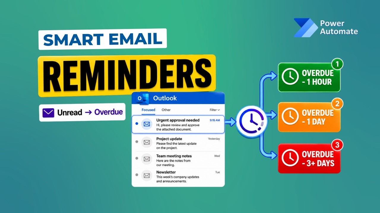 How to get reminded about unread Outlook emails with Power Automate