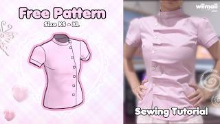 Asymetrical Pleated Top - [Sewing Tutorial & Free Pattern]