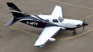 Brand New 5 Blade Piper PA46T Meridian M600 | Startup and Takeoff at Nancy Essey Airport